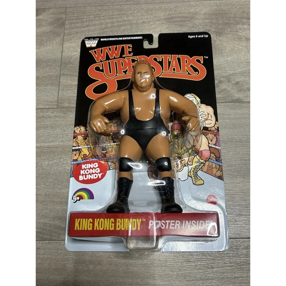 Mattel WWE LJN Superstars King Kong Bundy Chase Black Card - WWF